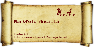 Markfeld Ancilla névjegykártya